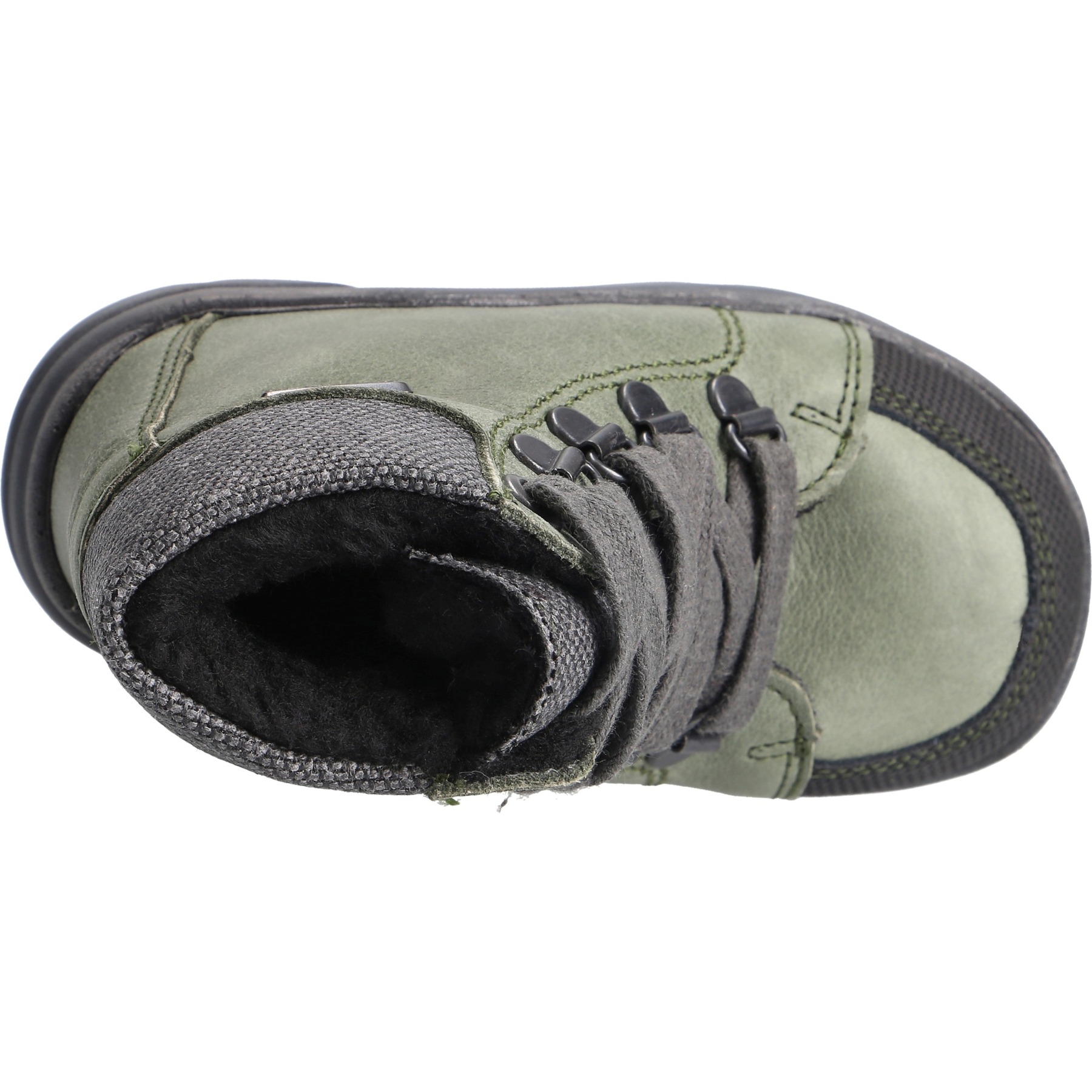 grüne stiefeletten draufsicht