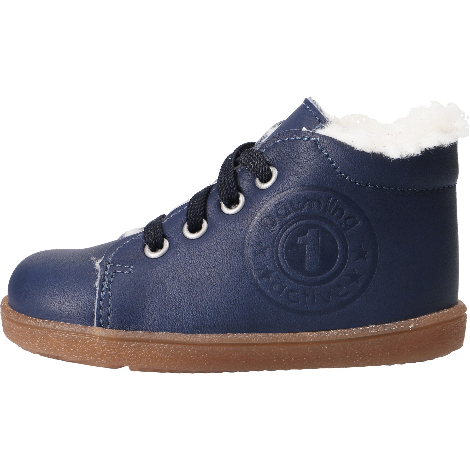 blaue lauflernschuhe seitenansicht links