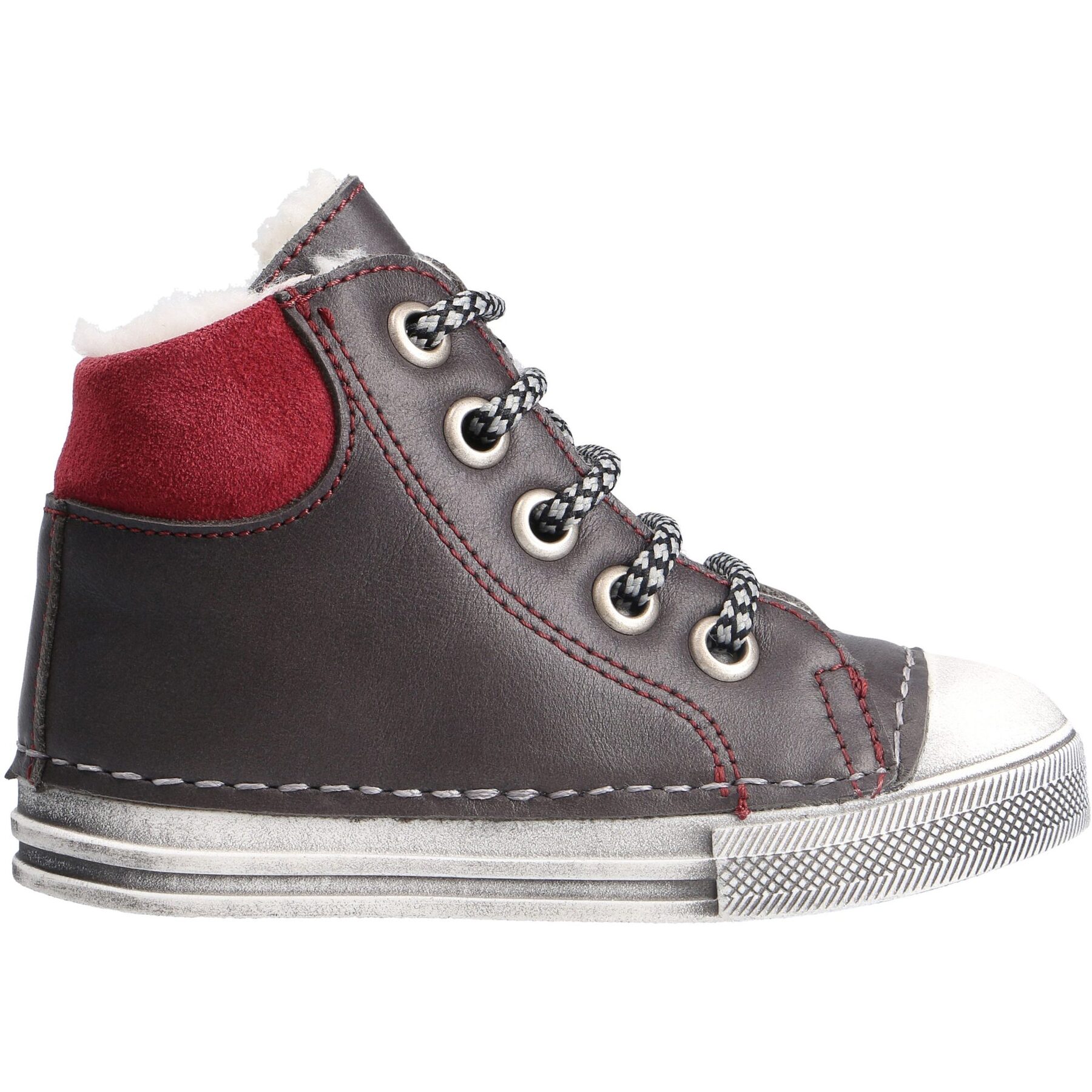 graue lauflernschuhe seitenansicht rechts