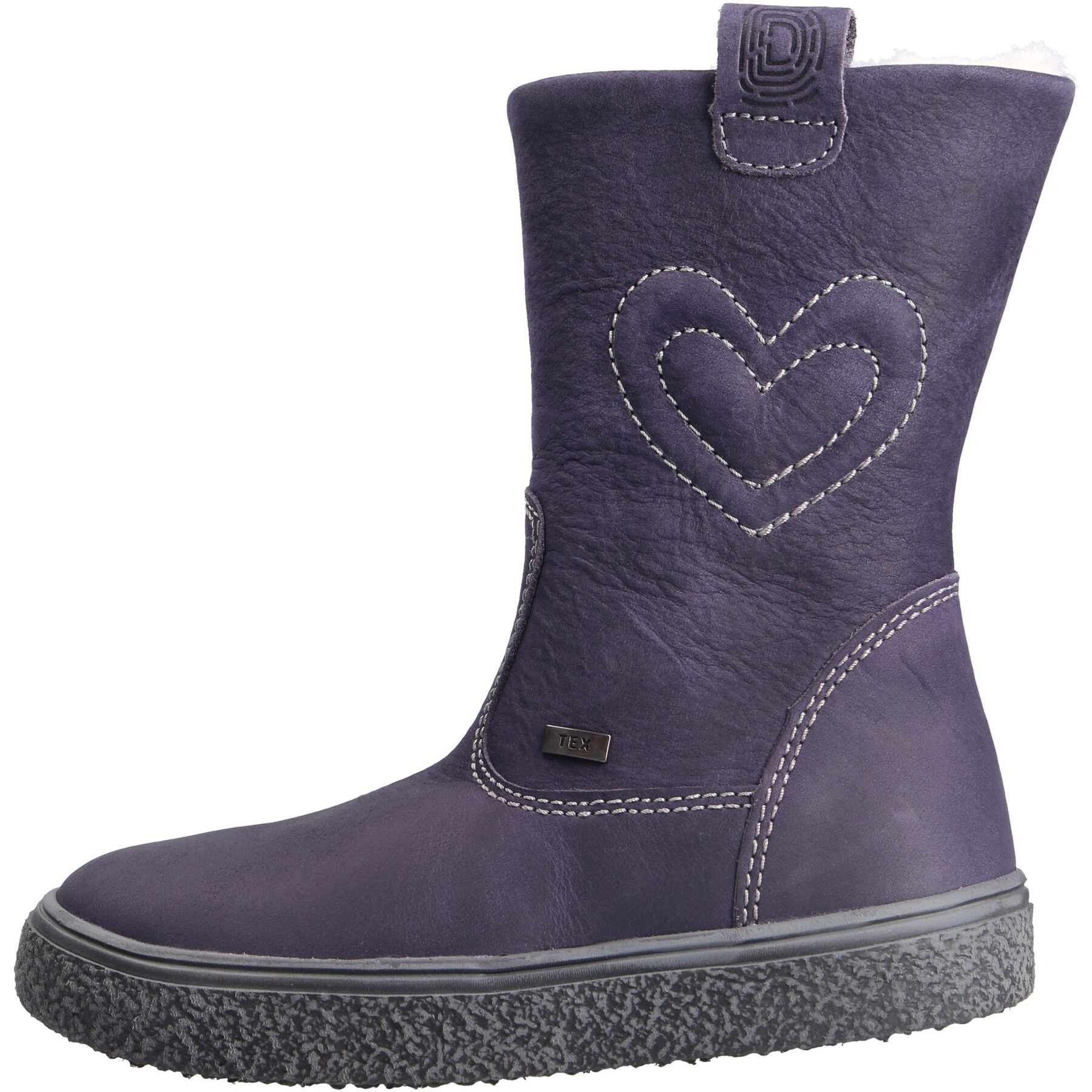 graue stiefel seitenansicht links