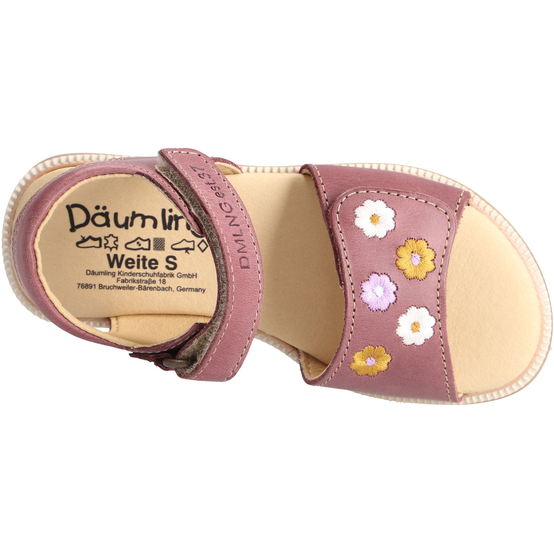 rote sandale draufsicht