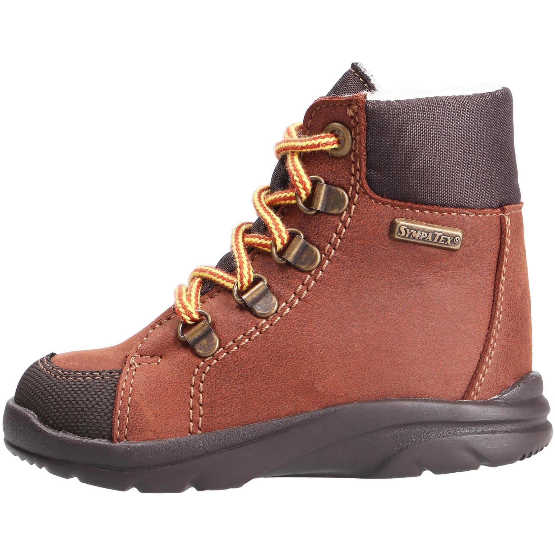 braune stiefeletten seitenansicht links