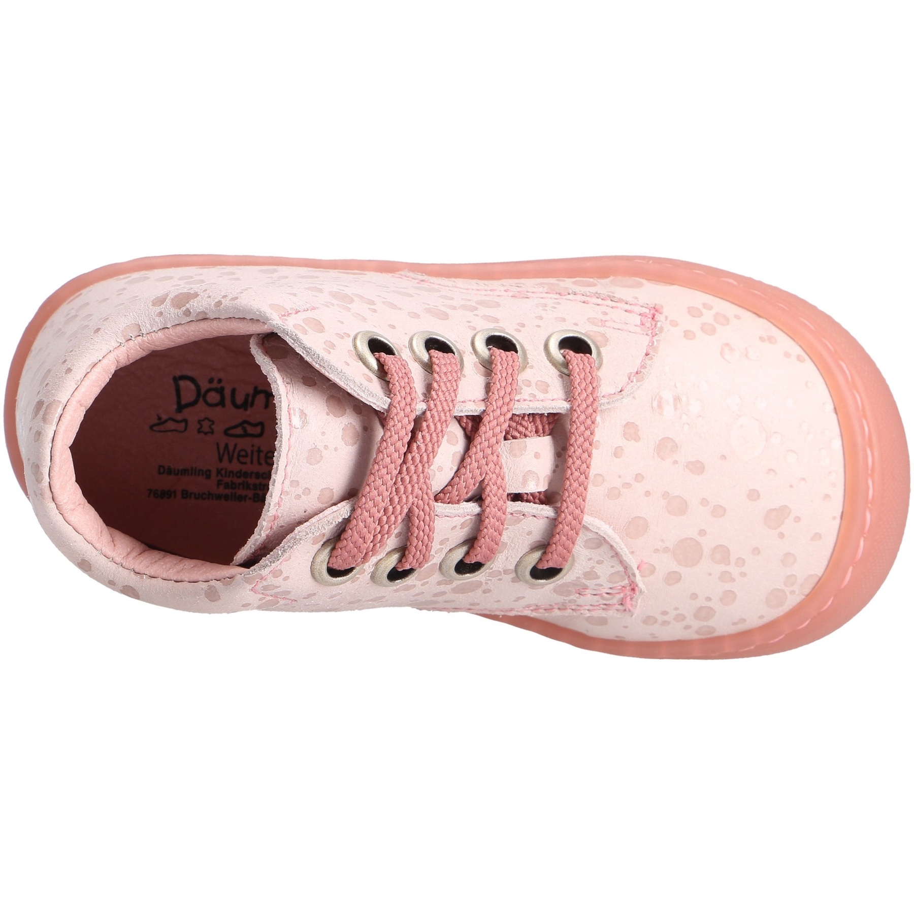 mehrfarbige lauflernschuhe draufsicht