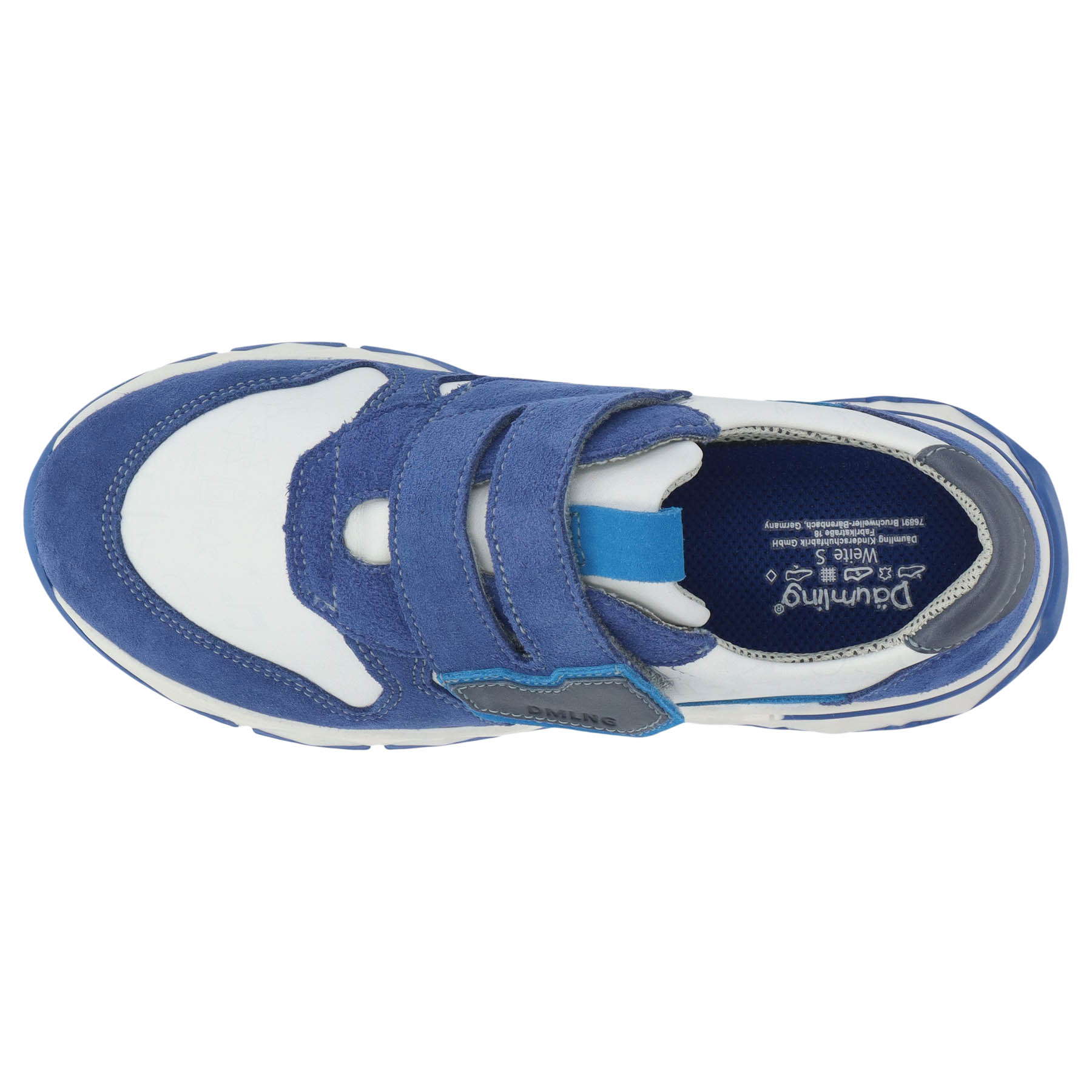 blaue halbschuh draufsicht