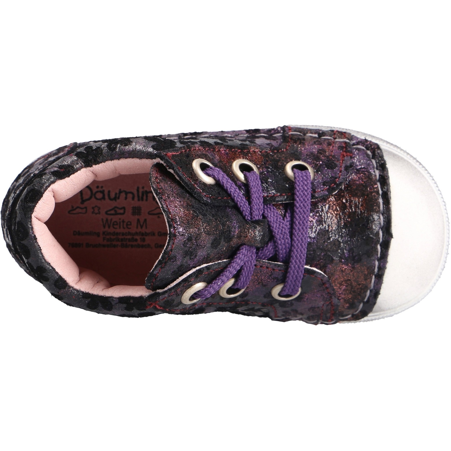 mehrfarbige lauflernschuhe draufsicht