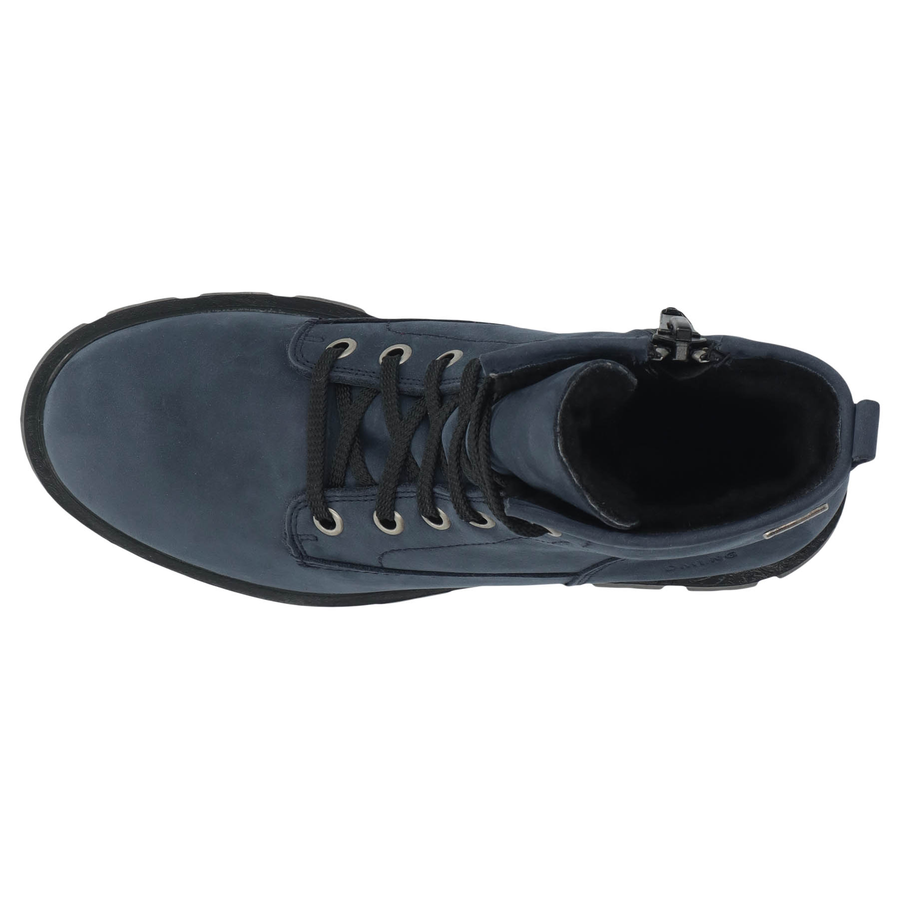 blaue stiefeletten draufsicht