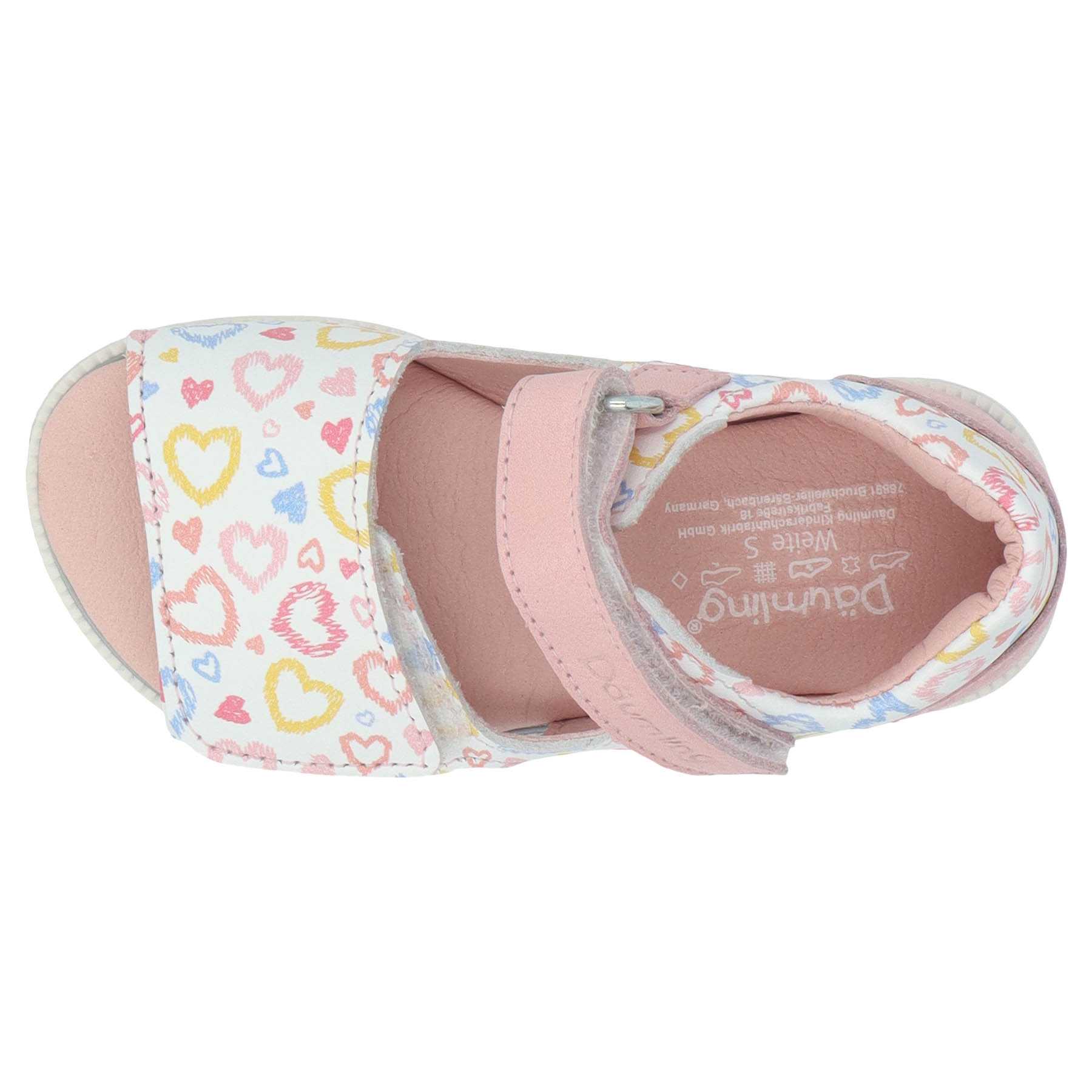 mehrfarbige miniletten draufsicht