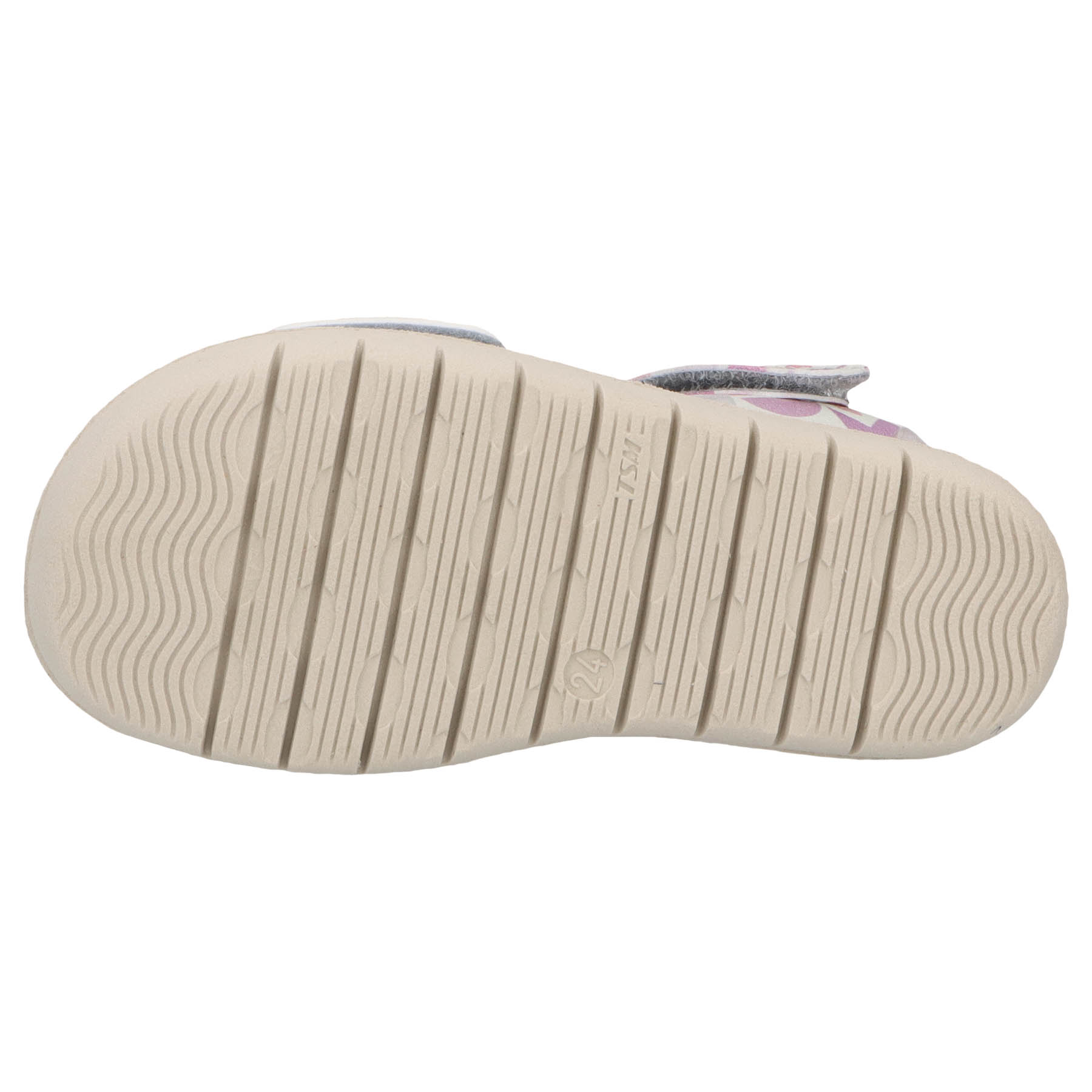 rote sandale sohlenansicht