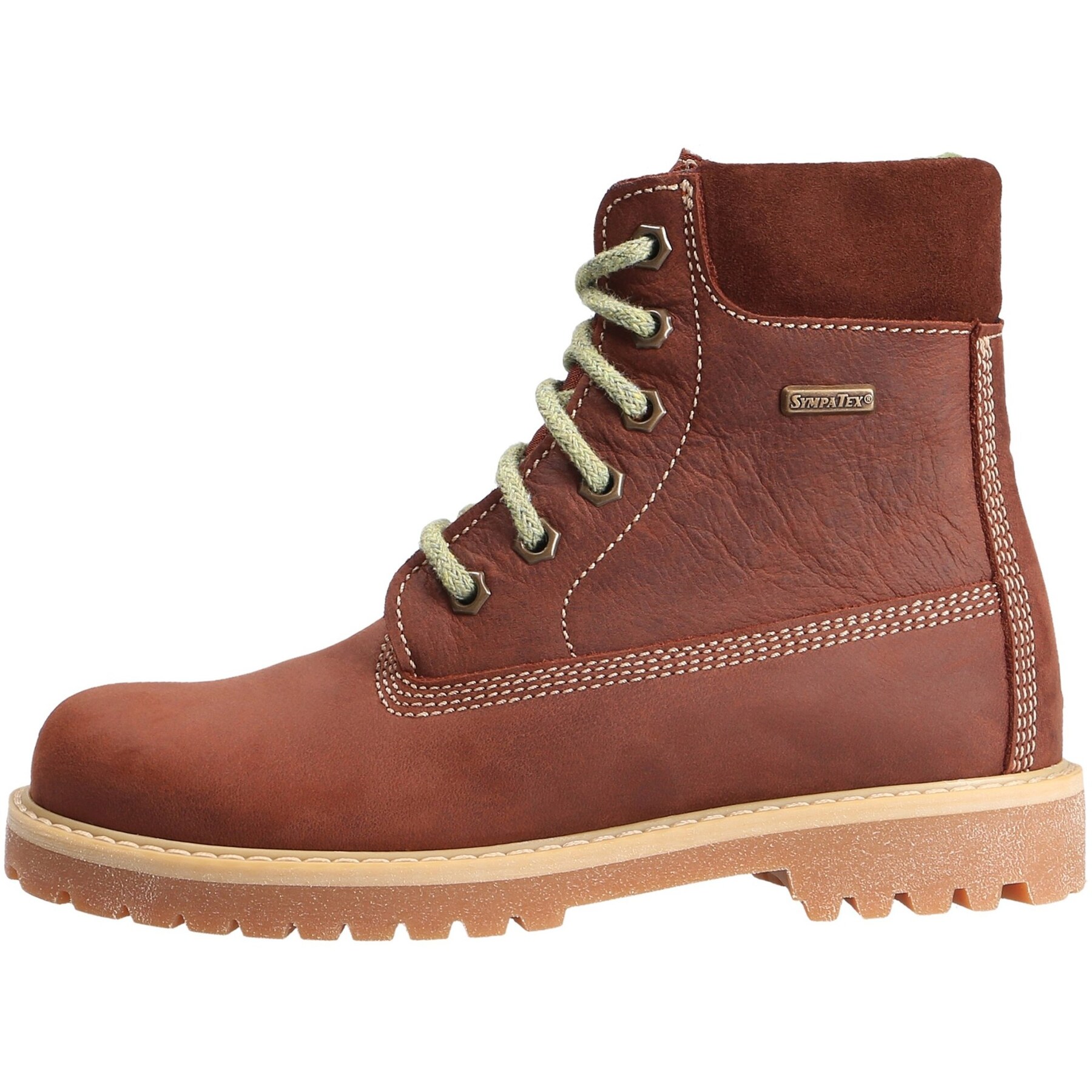 braune stiefeletten seitenansicht links