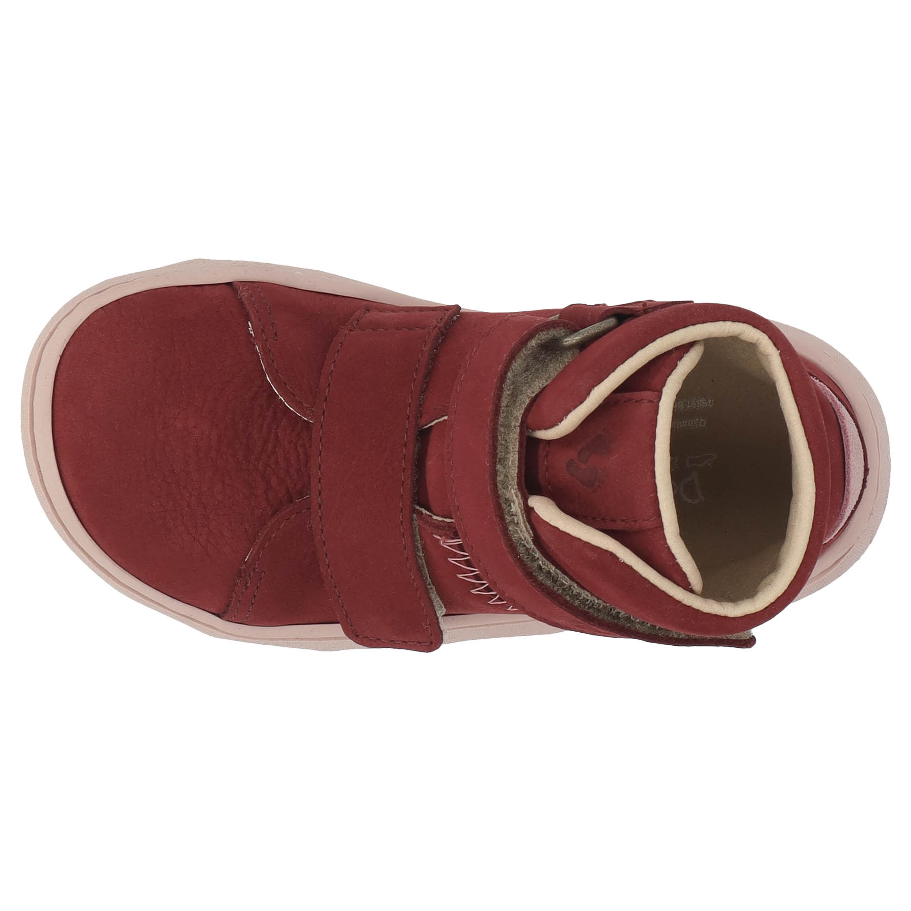 rote lauflernschuhe draufsicht