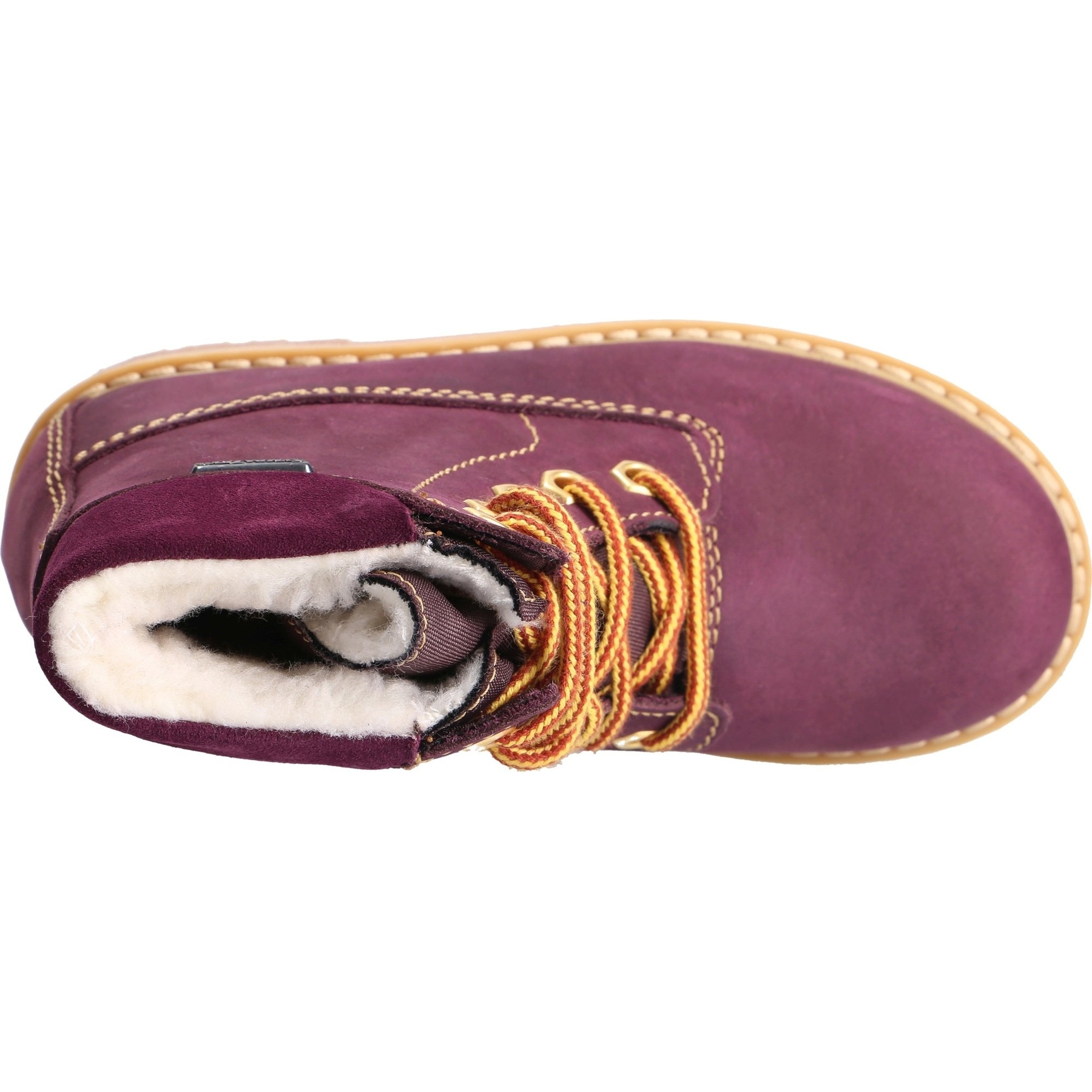 rote stiefeletten draufsicht