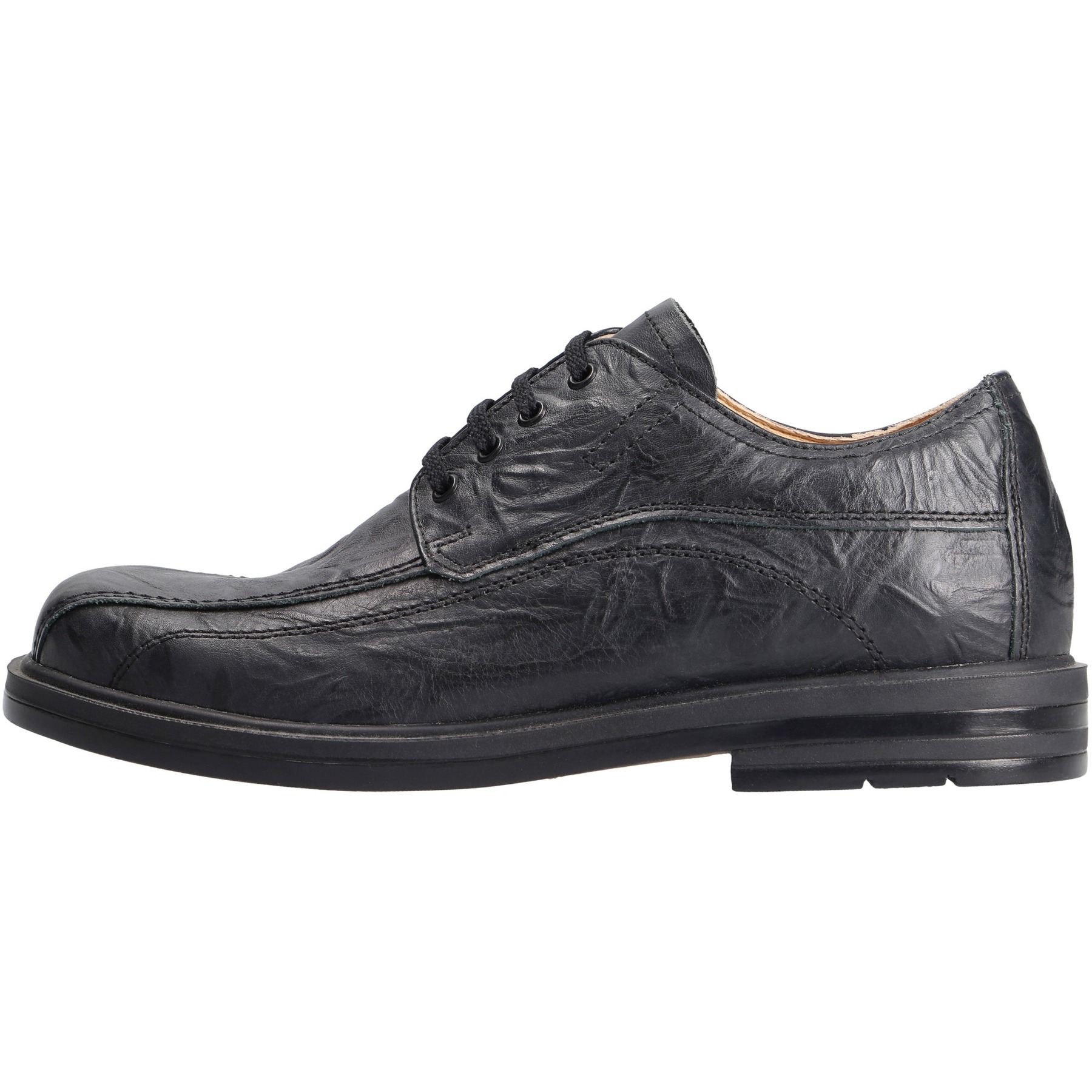 schwarze halbschuh seitenansicht links