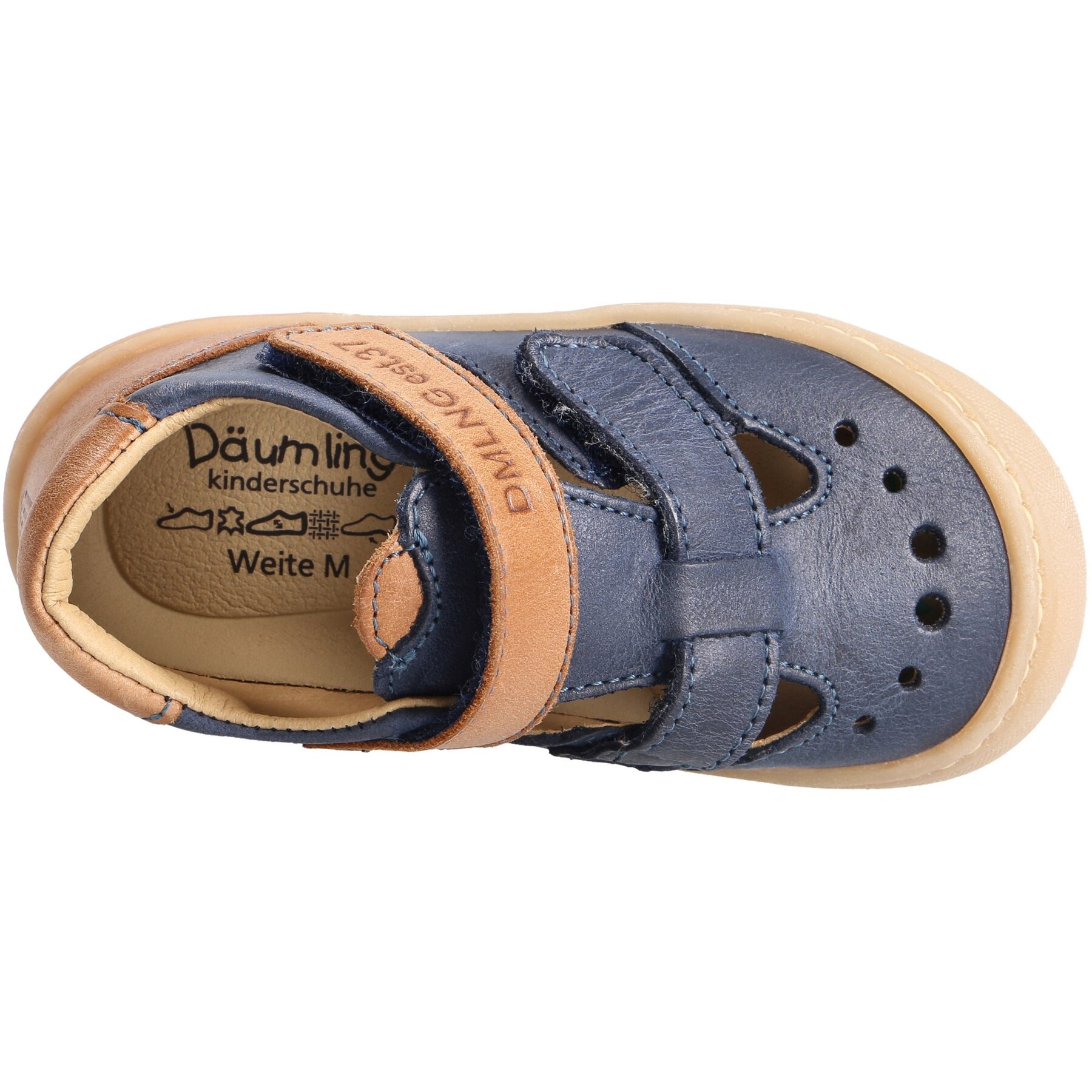 blaue lauflernschuhe draufsicht