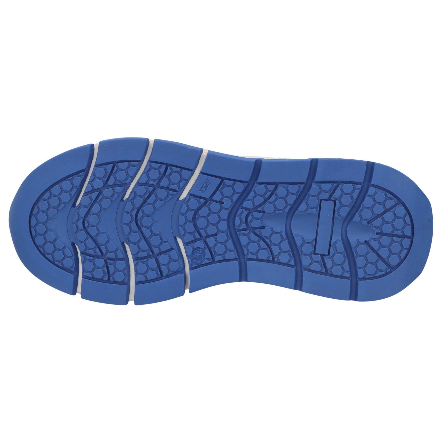 blaue sneaker sohlenansicht