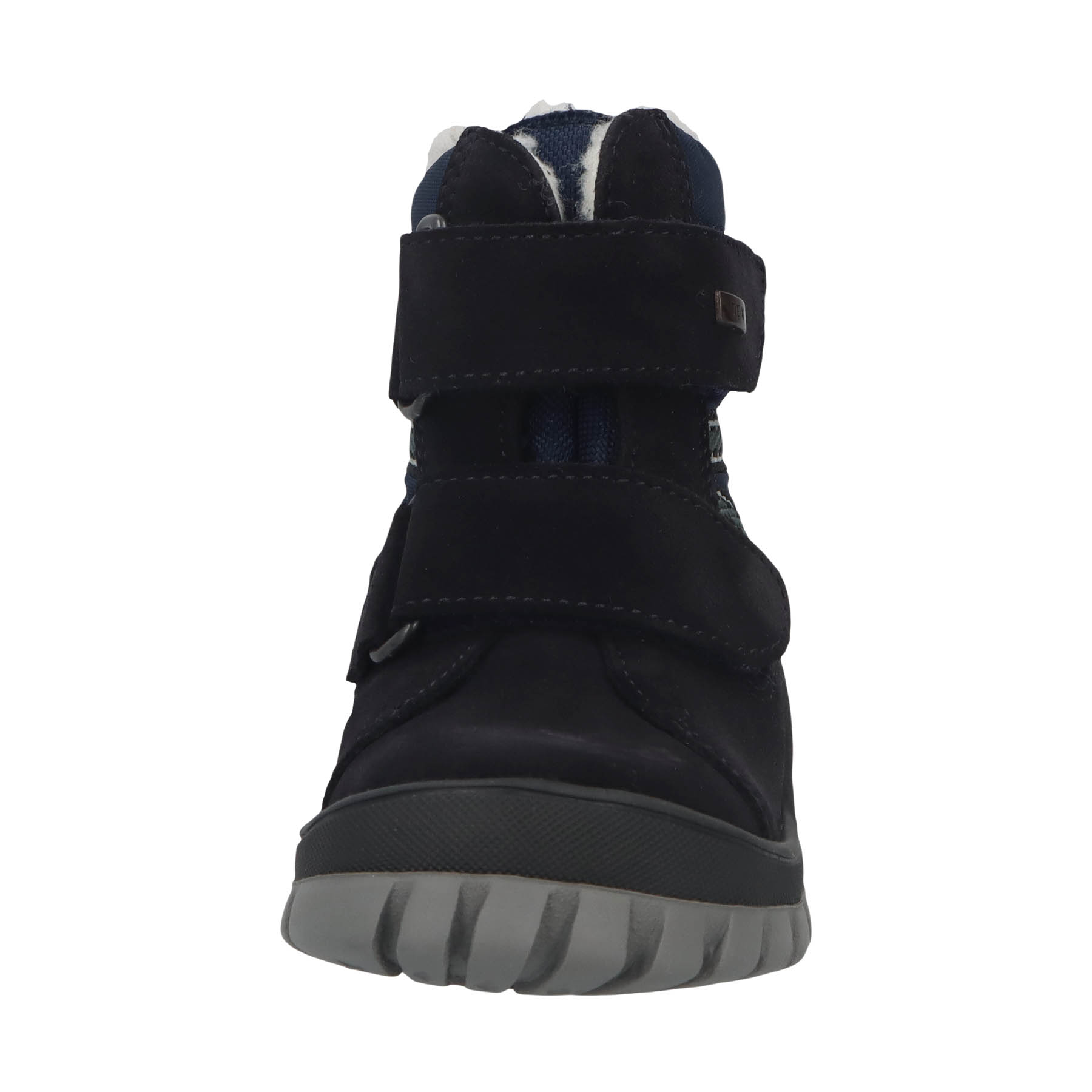 blaue stiefeletten vorderansicht