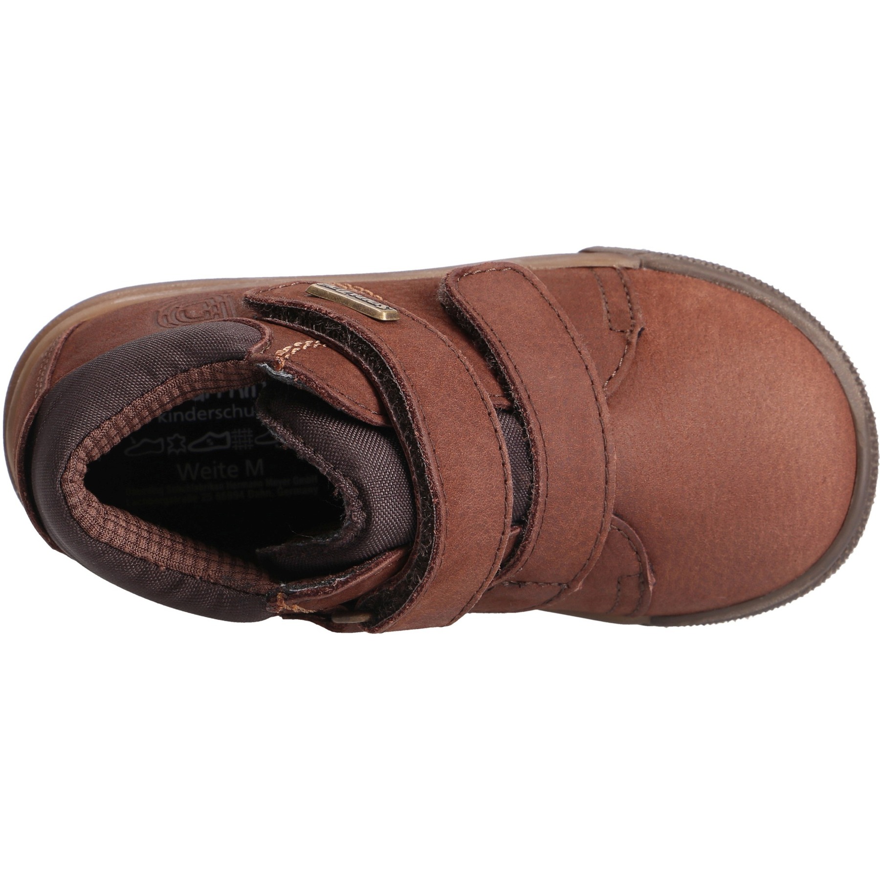 braune lauflernschuhe draufsicht