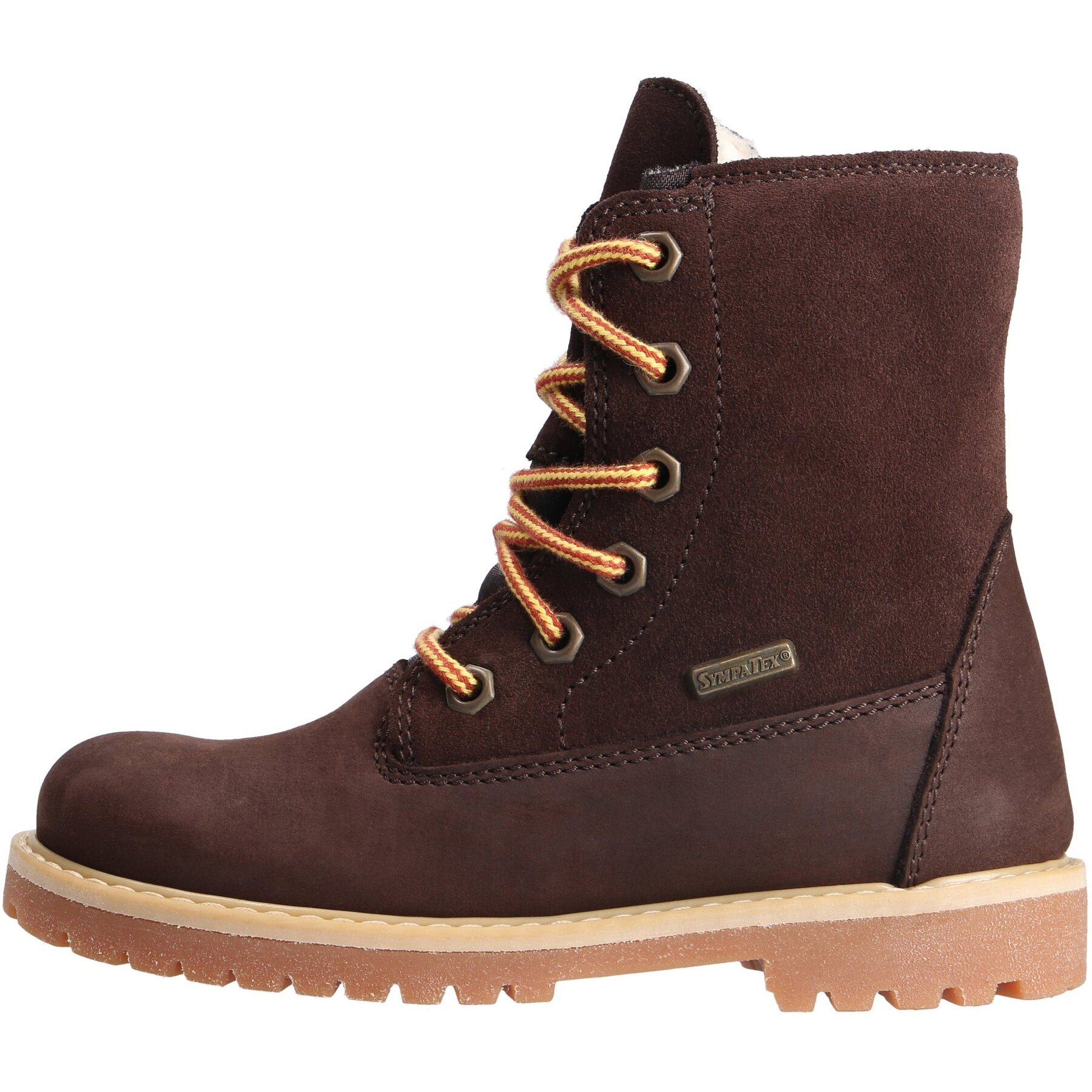 braune stiefeletten seitenansicht links