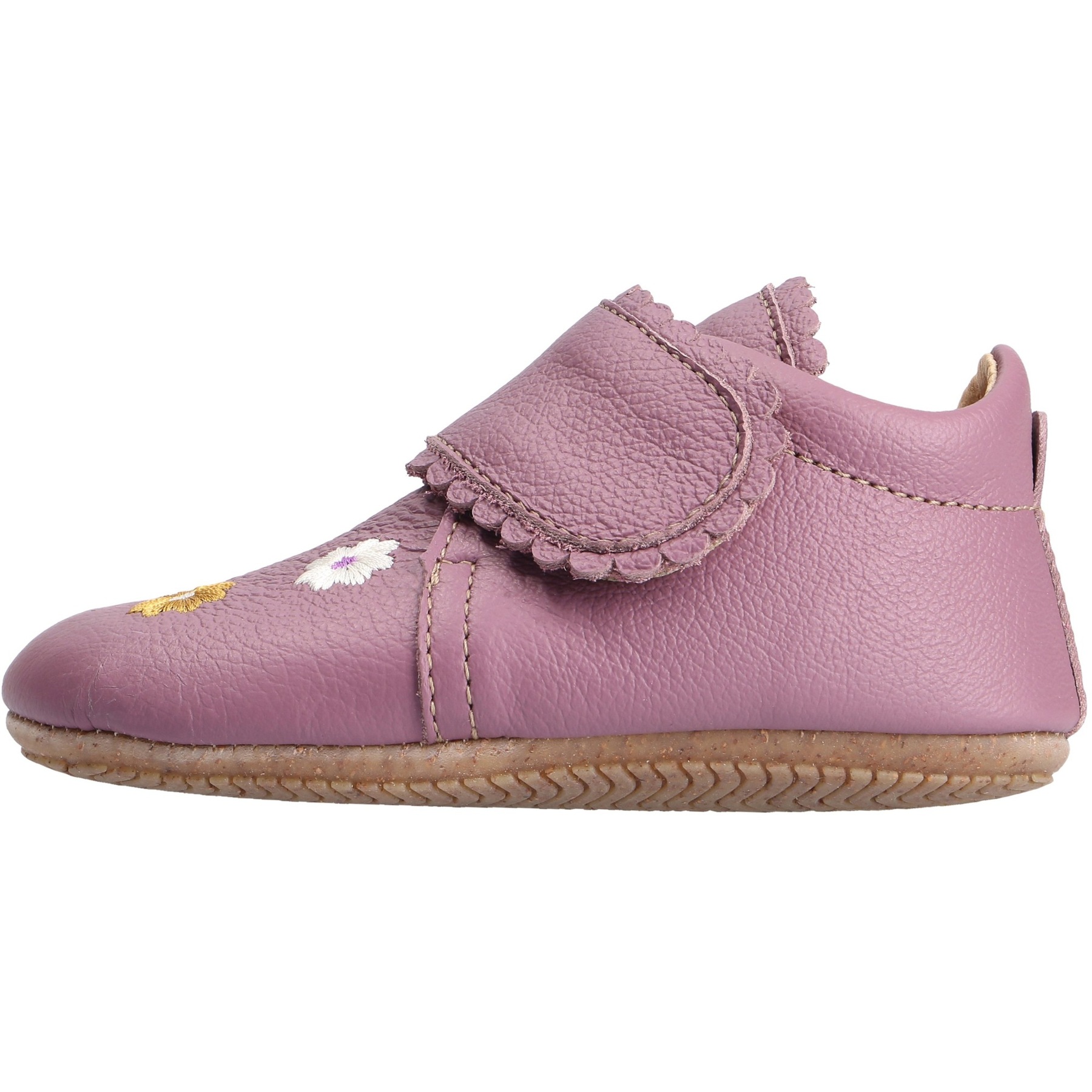 rote krabbelschuhe seitenansicht links