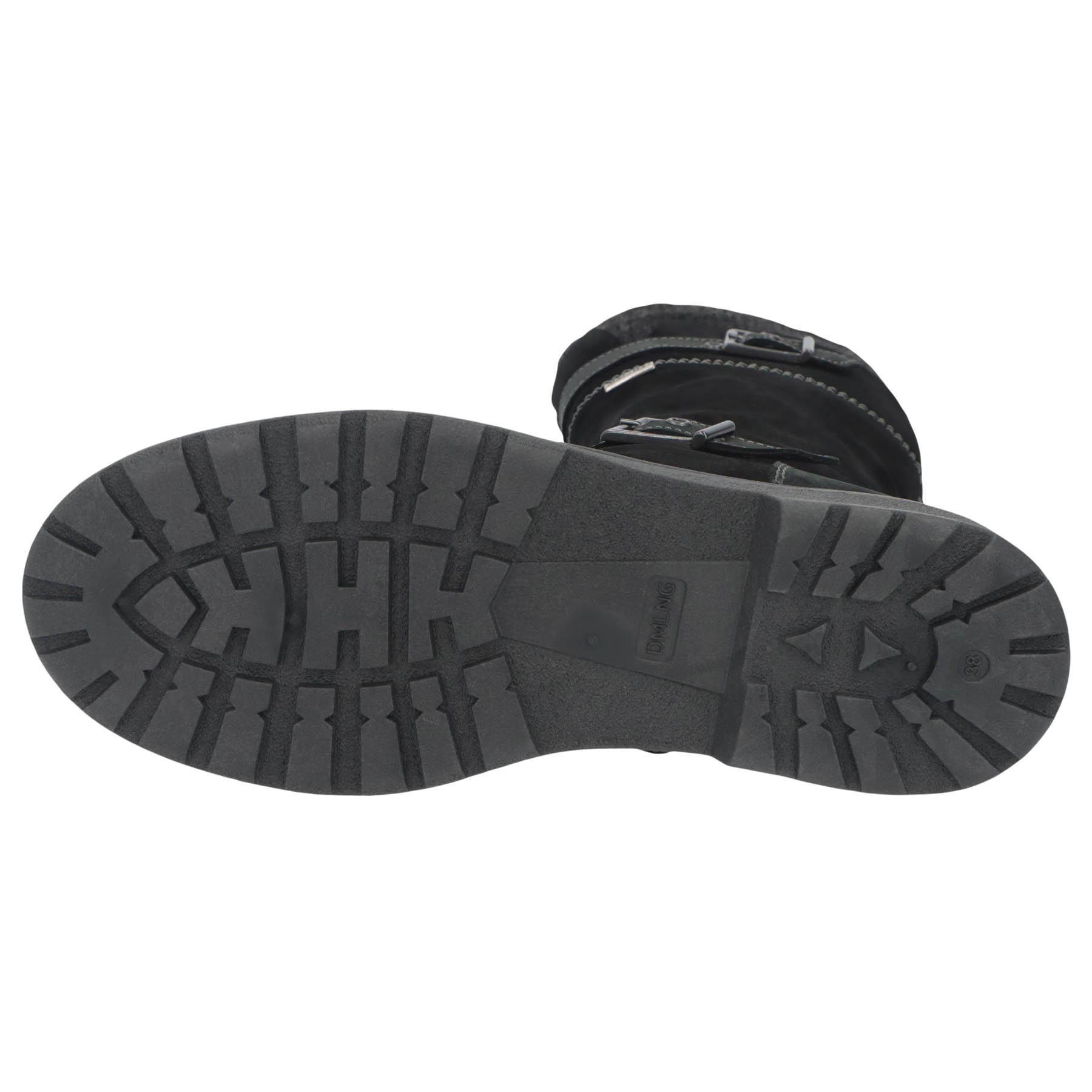 schwarze stiefel sohlenansicht