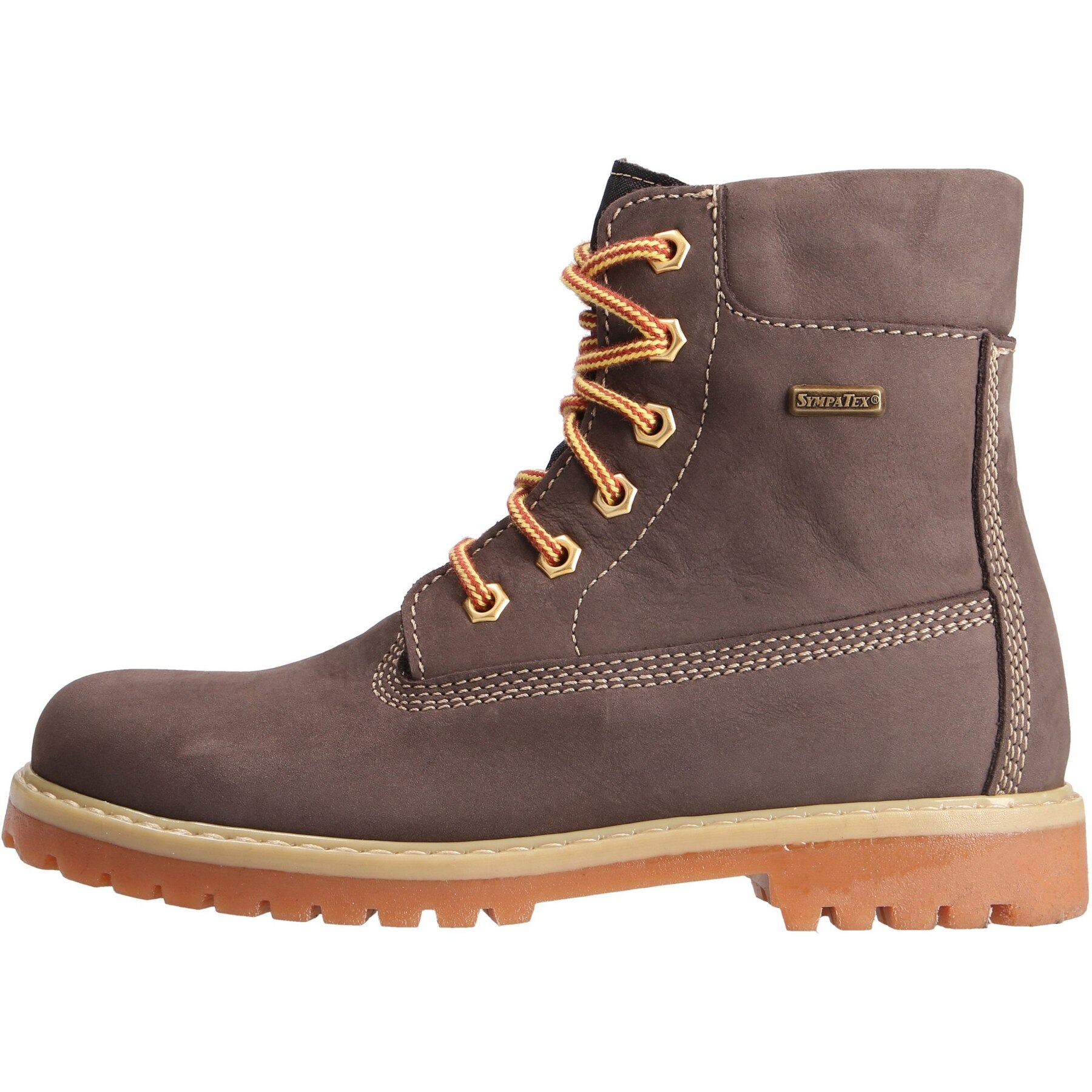 braune stiefeletten seitenansicht links