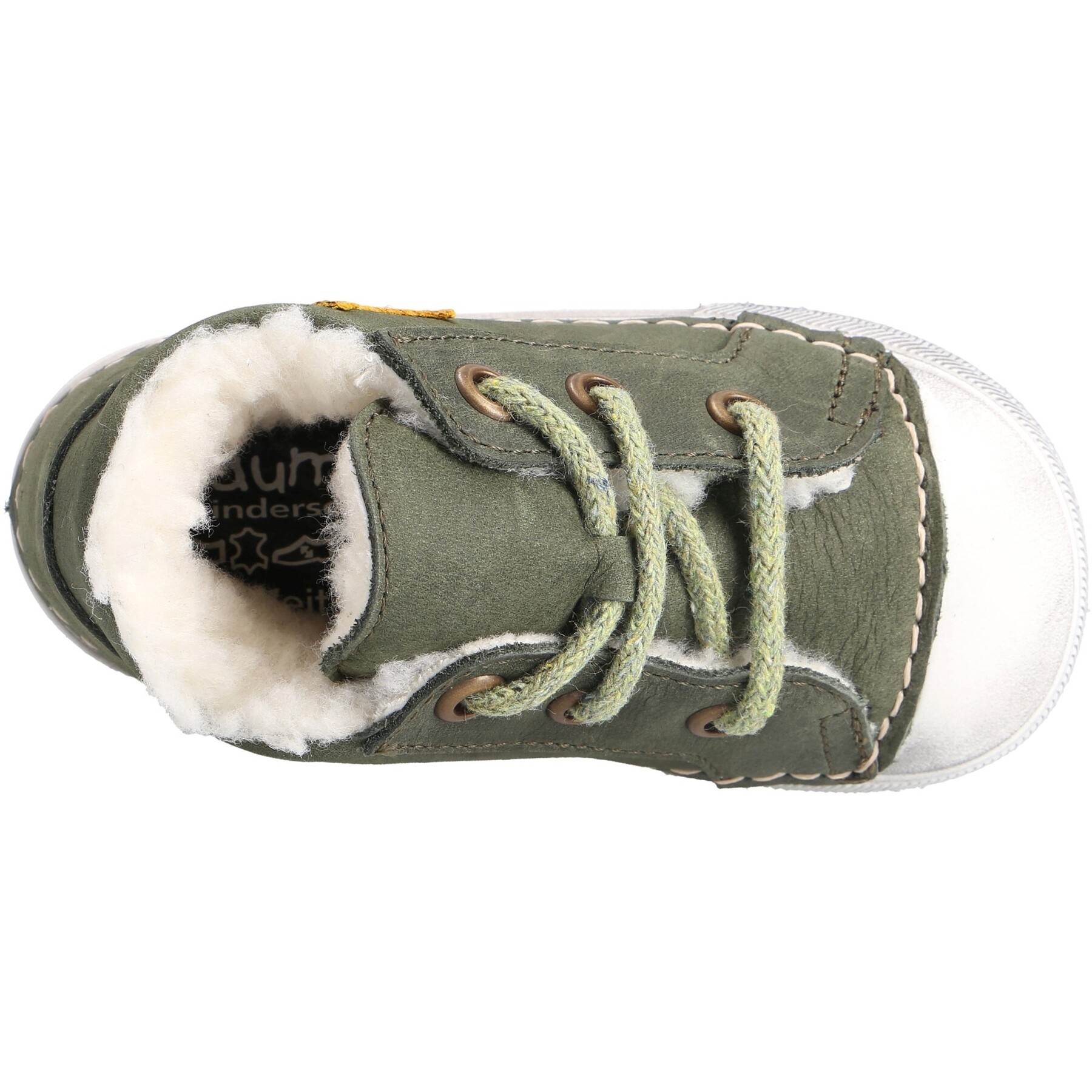 grüne lauflernschuhe draufsicht