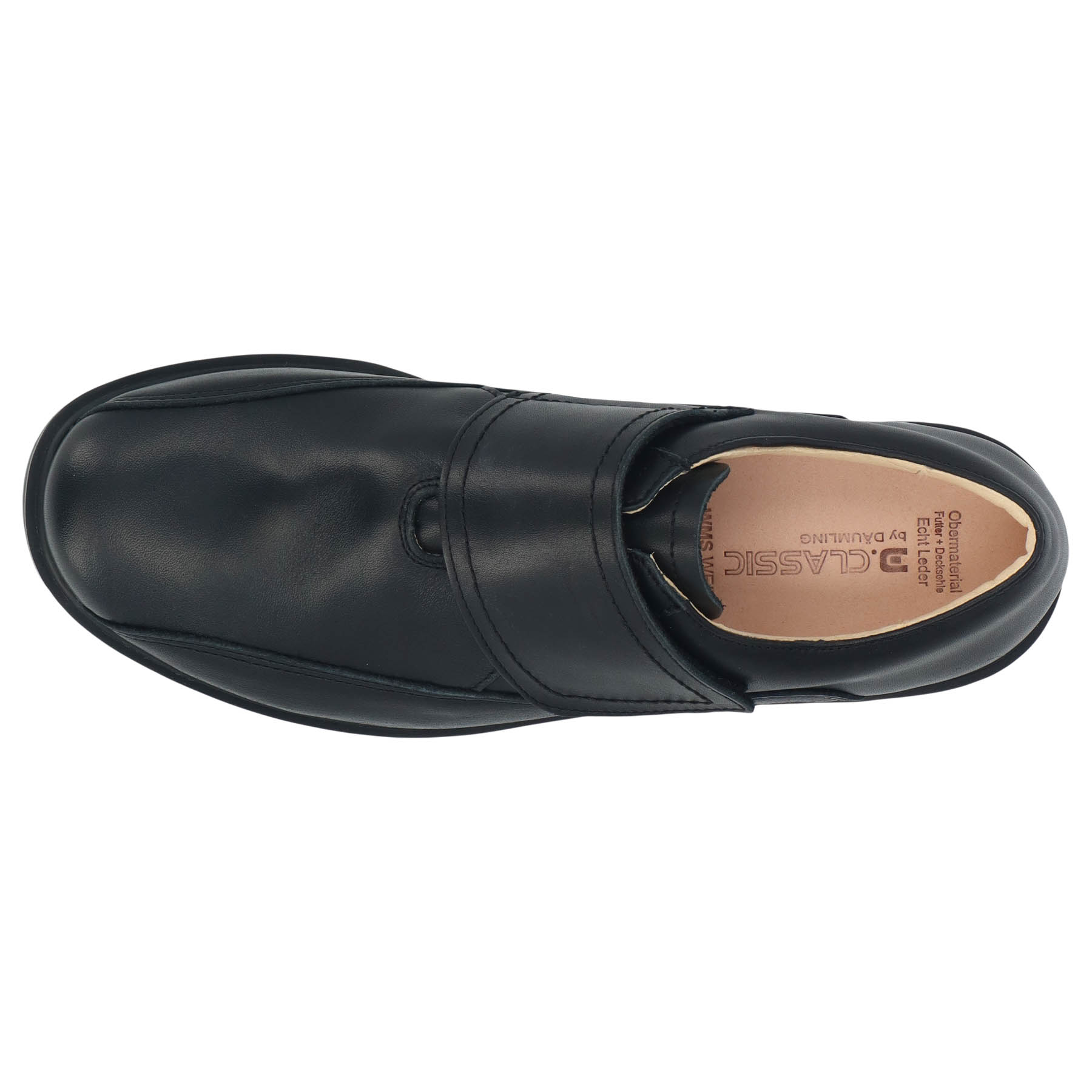 schwarze halbschuh draufsicht