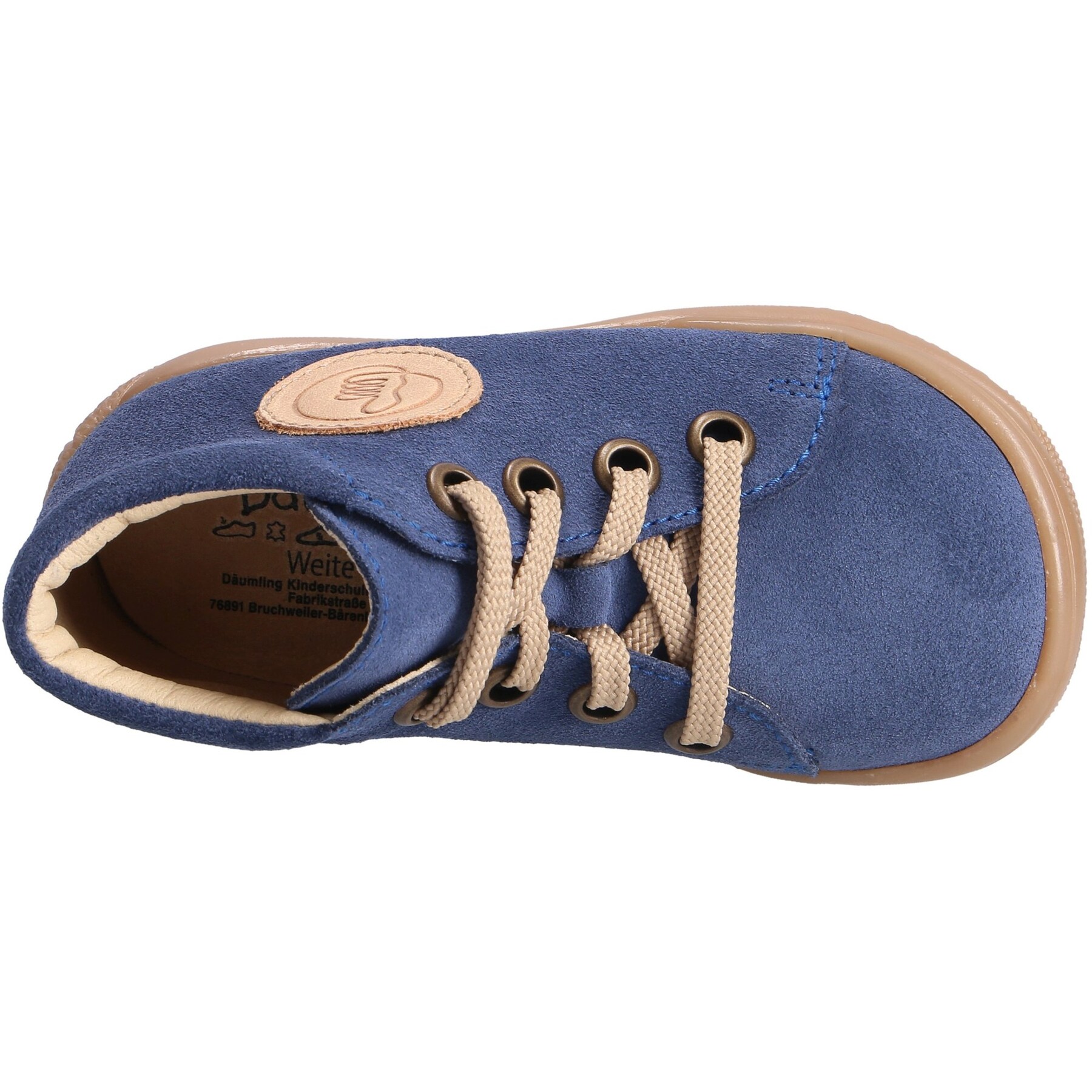 blaue lauflernschuhe draufsicht