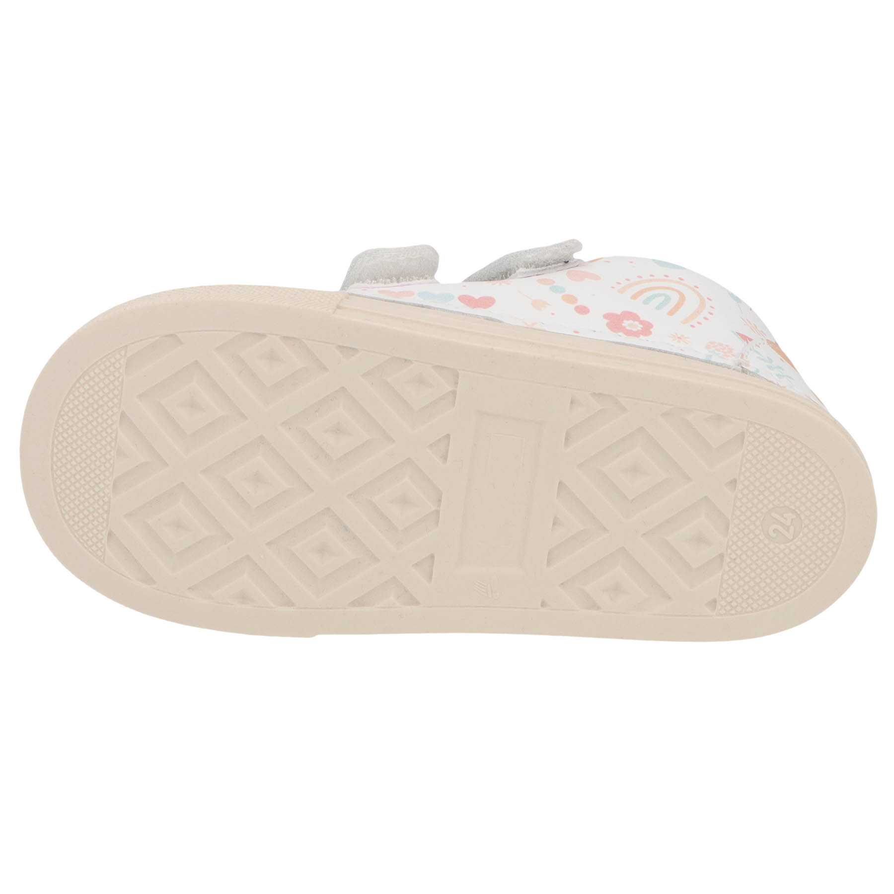 mehrfarbige lauflernschuhe sohlenansicht