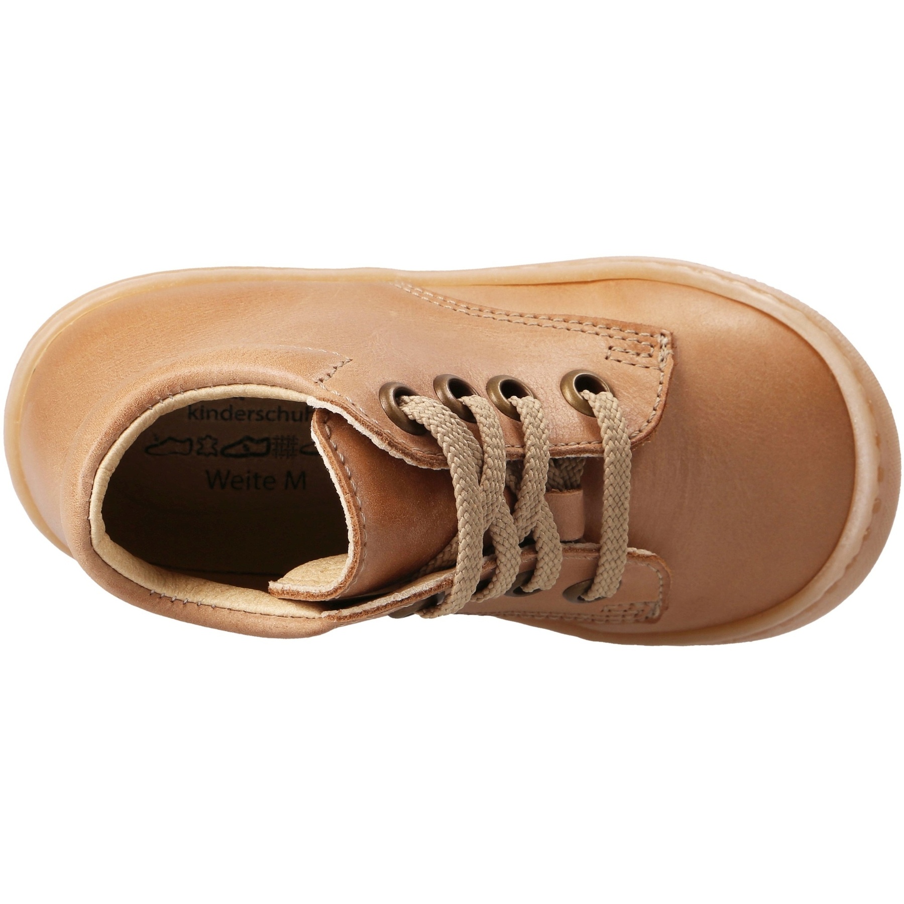 braune lauflernschuhe draufsicht