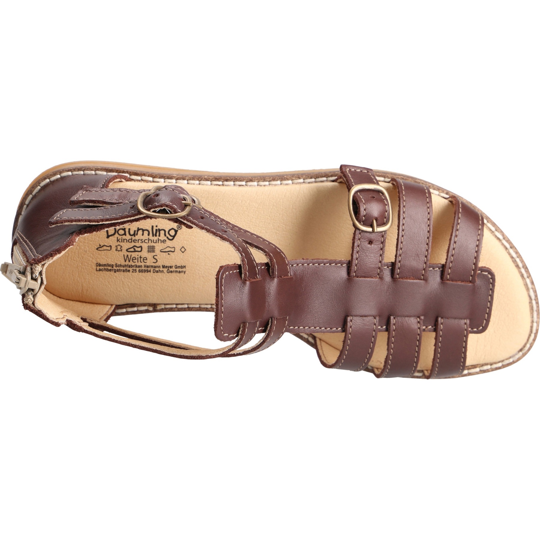 braune sandale draufsicht