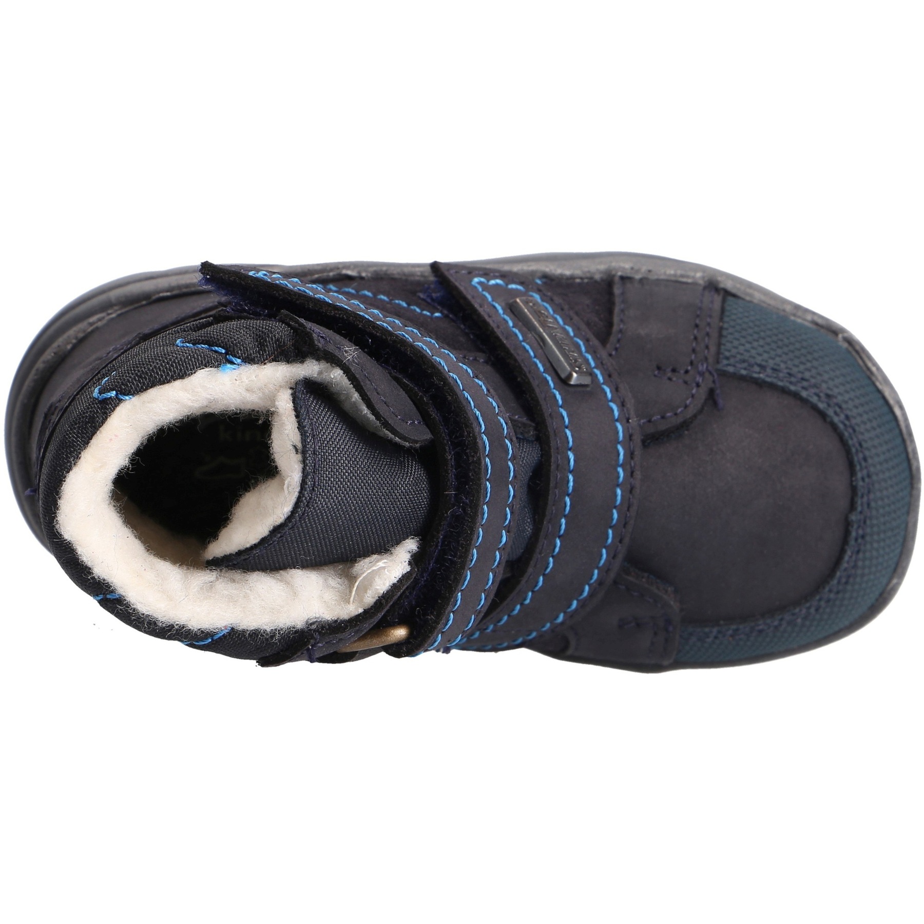 blaue stiefeletten draufsicht