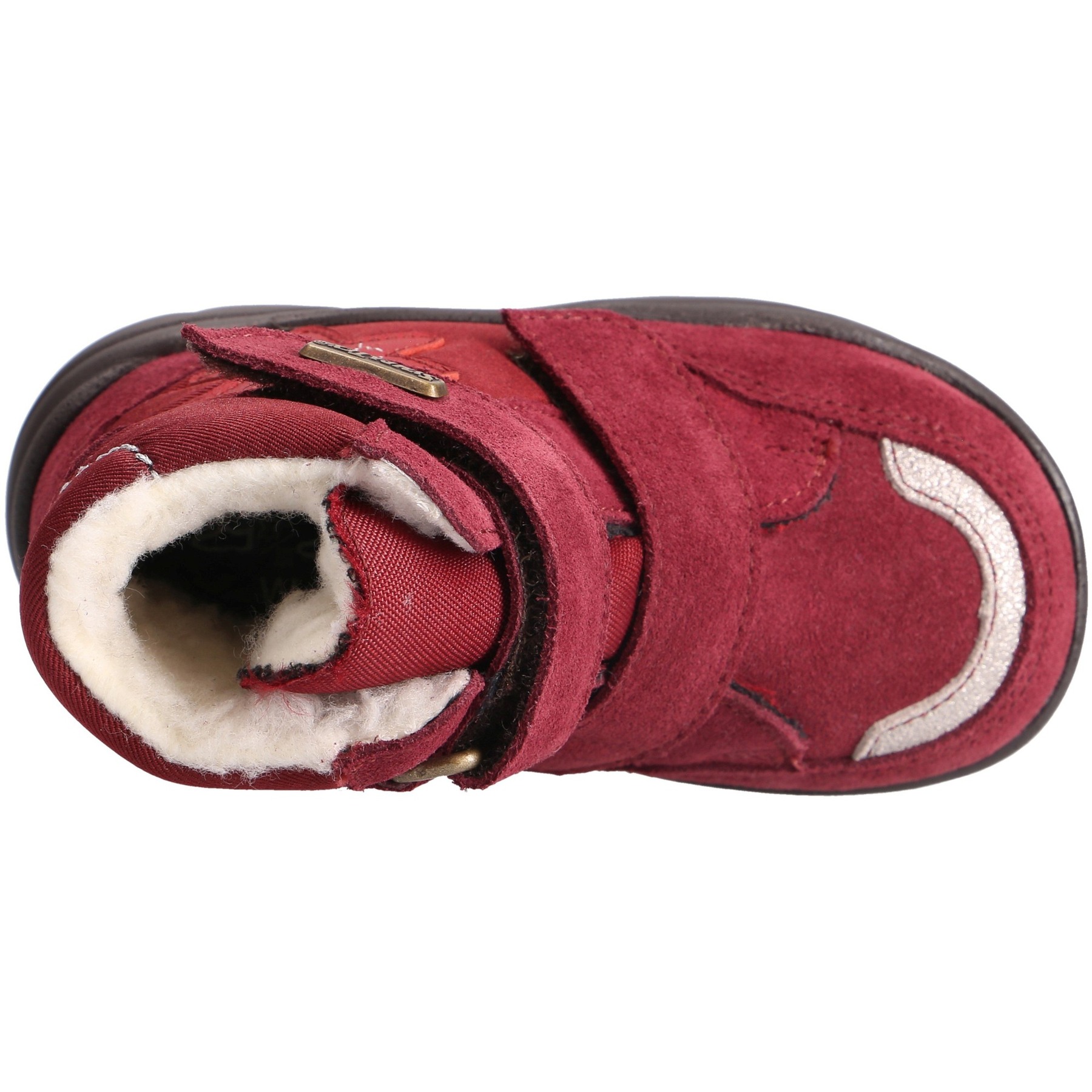 rote stiefeletten draufsicht