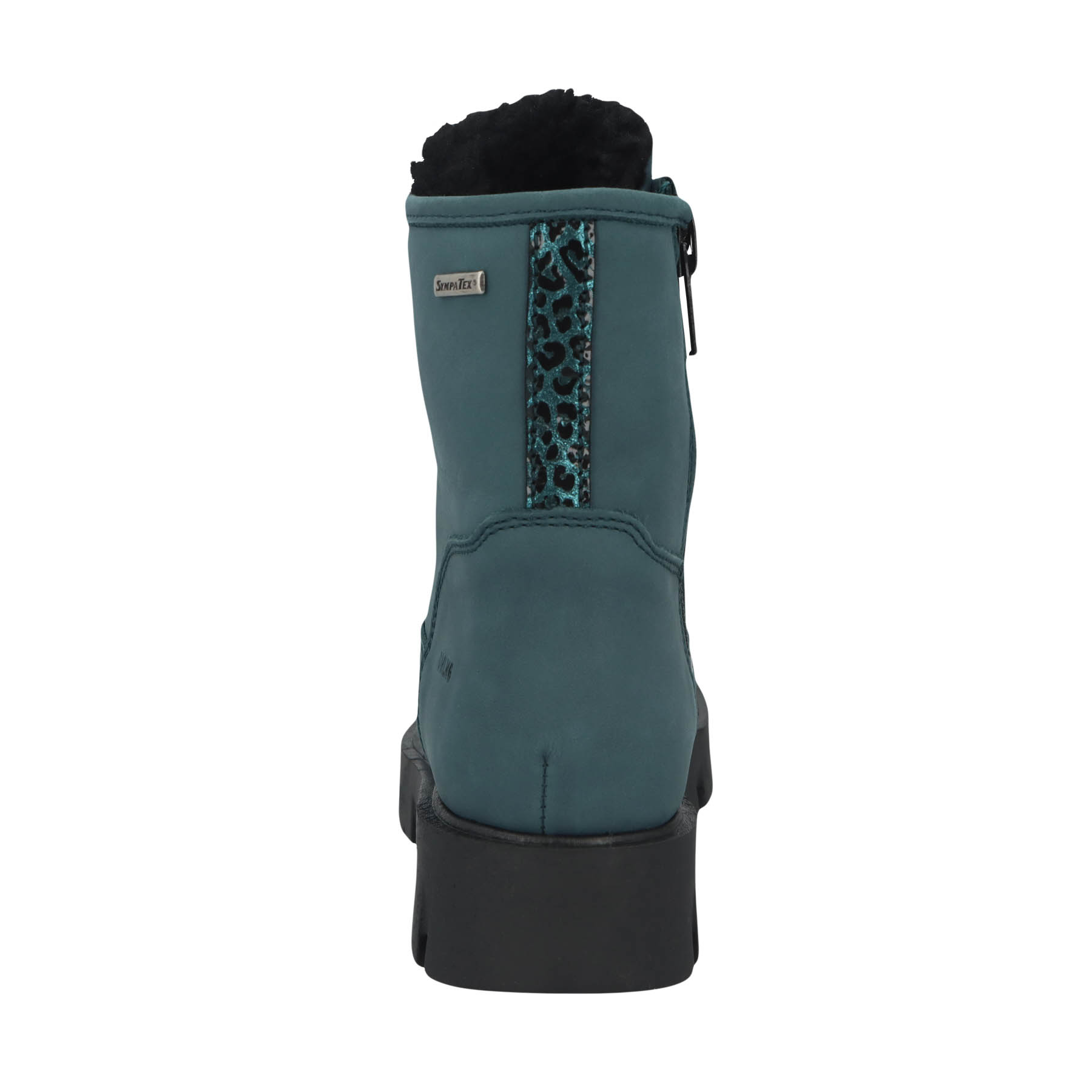 blaue stiefeletten hinteransicht