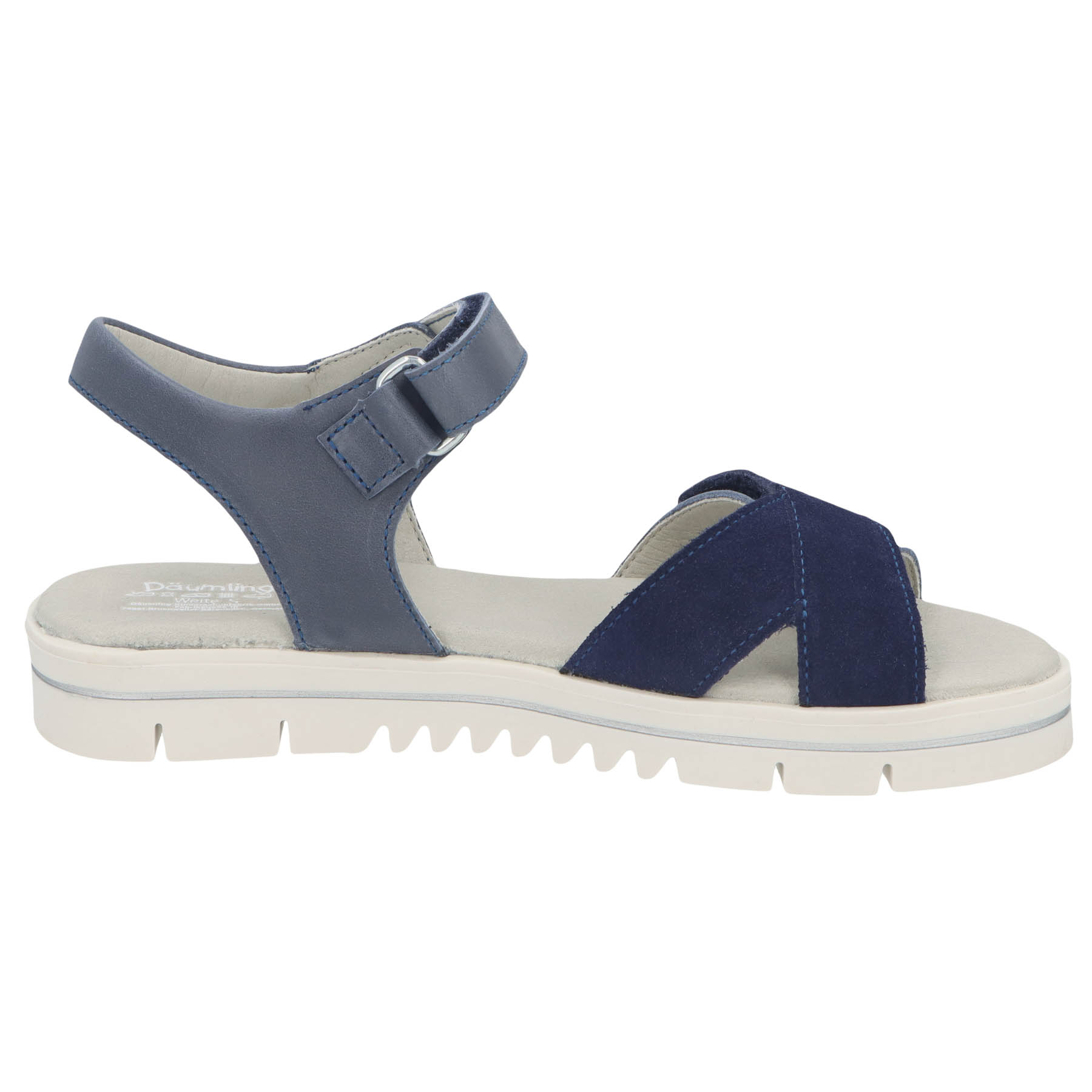 blaue sandale seitenansicht rechts