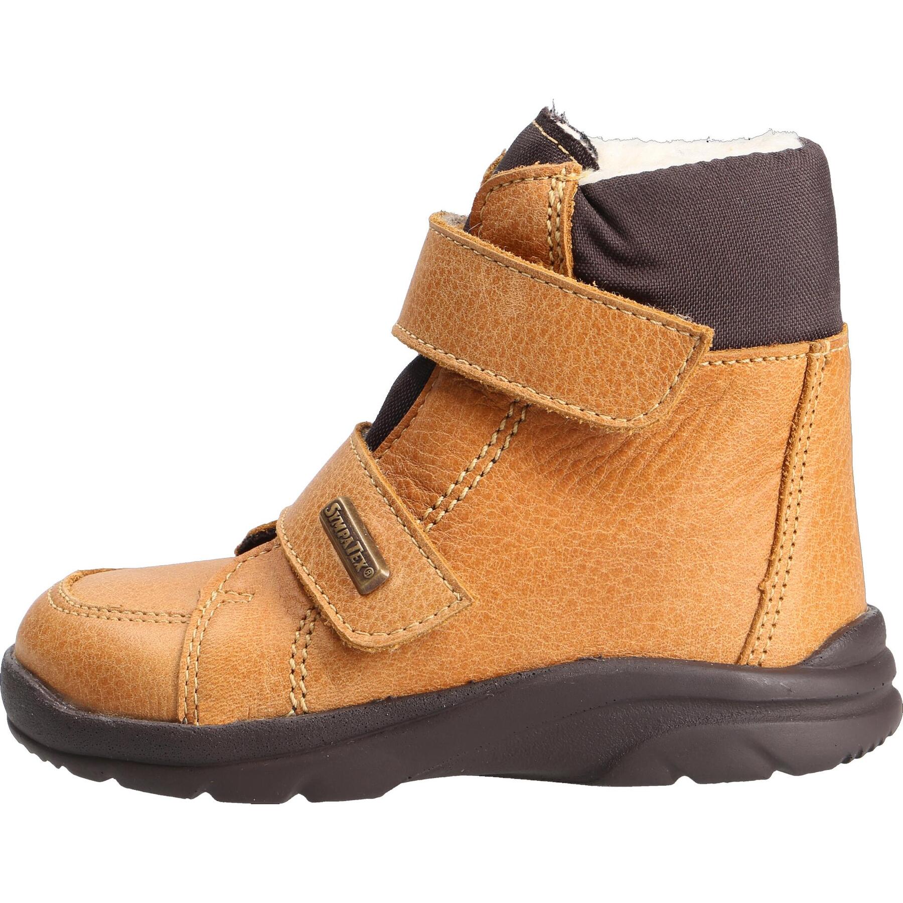 braune stiefeletten seitenansicht links