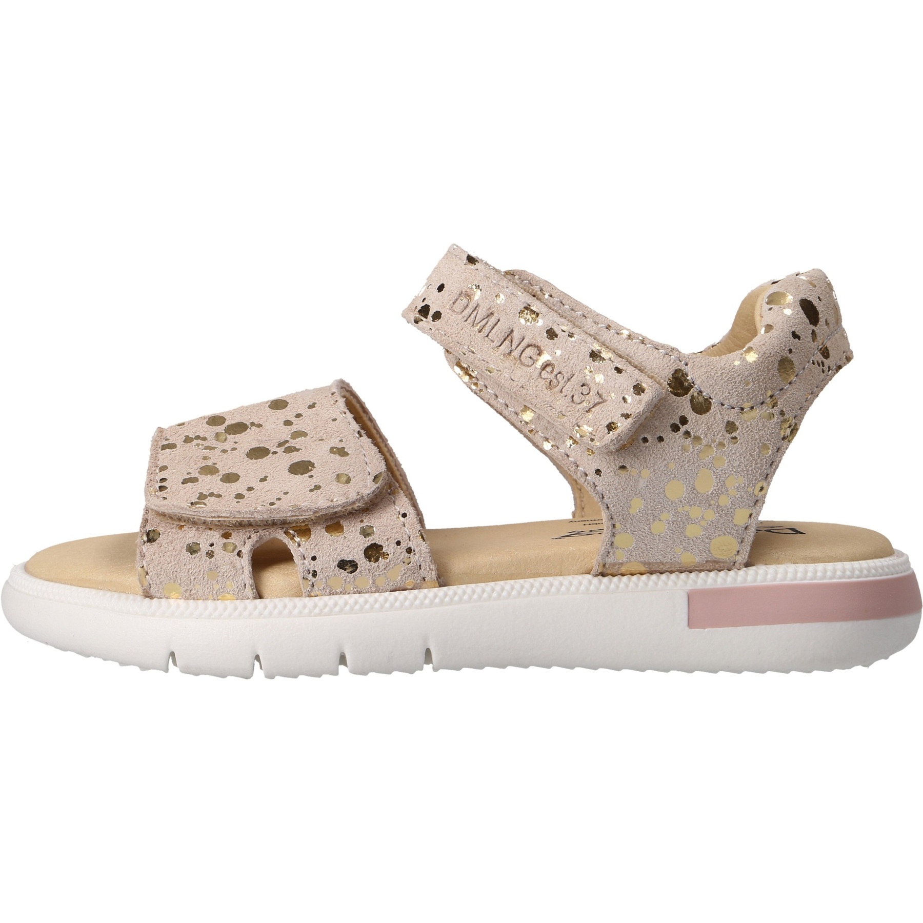 weiße sandale seitenansicht links